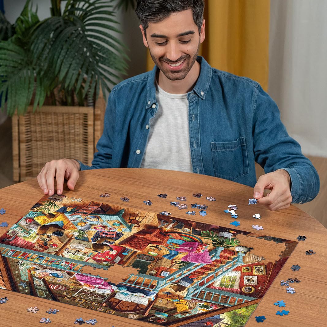 Ravensburger Dean MacAdam interlocking puzzle pieces close-up showing premium fit