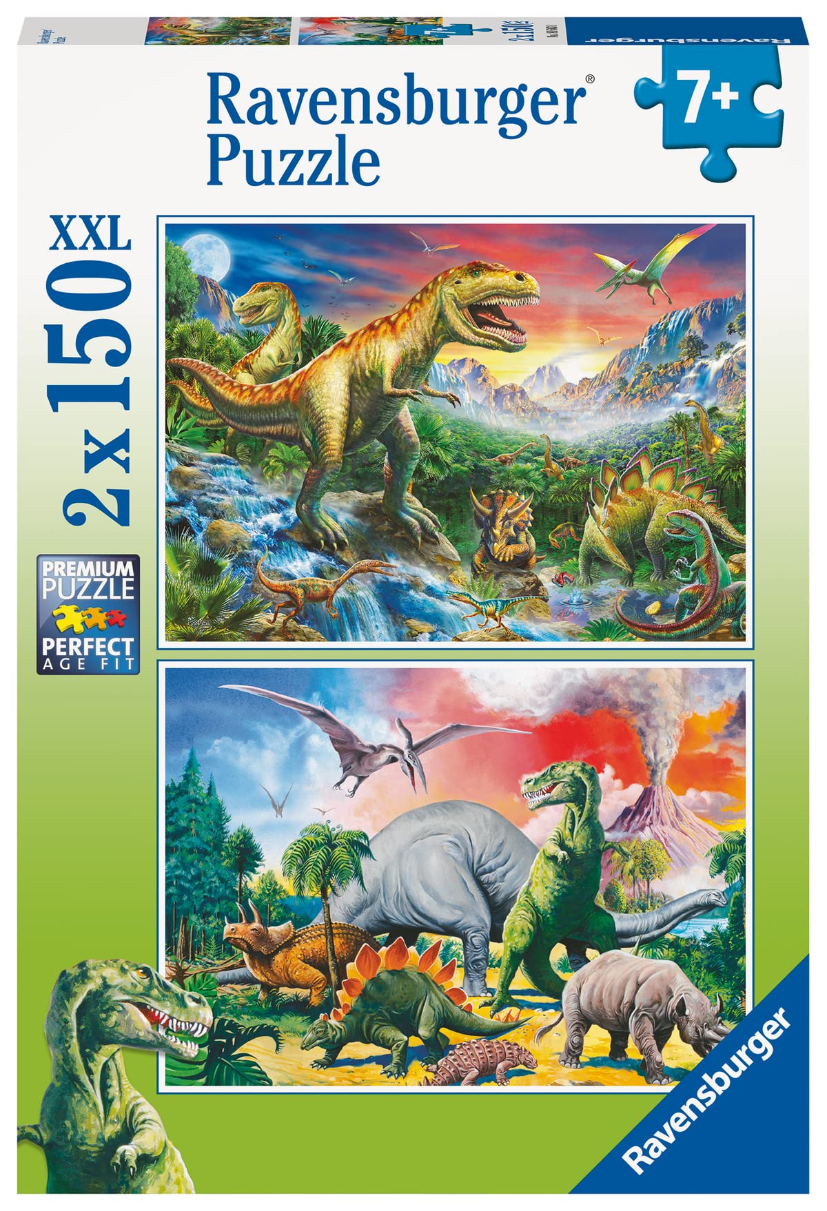 Ravensburger Dinosaurs 2-pack with XXL pieces for easy assembly.