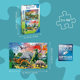 Ravensburger Dinosaurs softclick-fit pieces ensure snug joining.