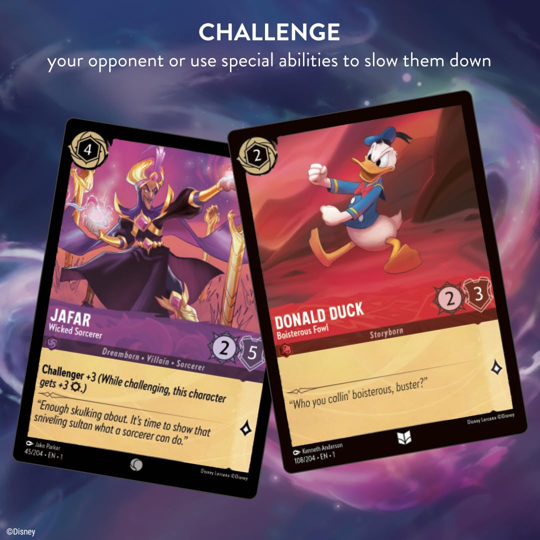 Ravensburger Disney Lorcana Gateway glimmer cards in action highlight team synergy.