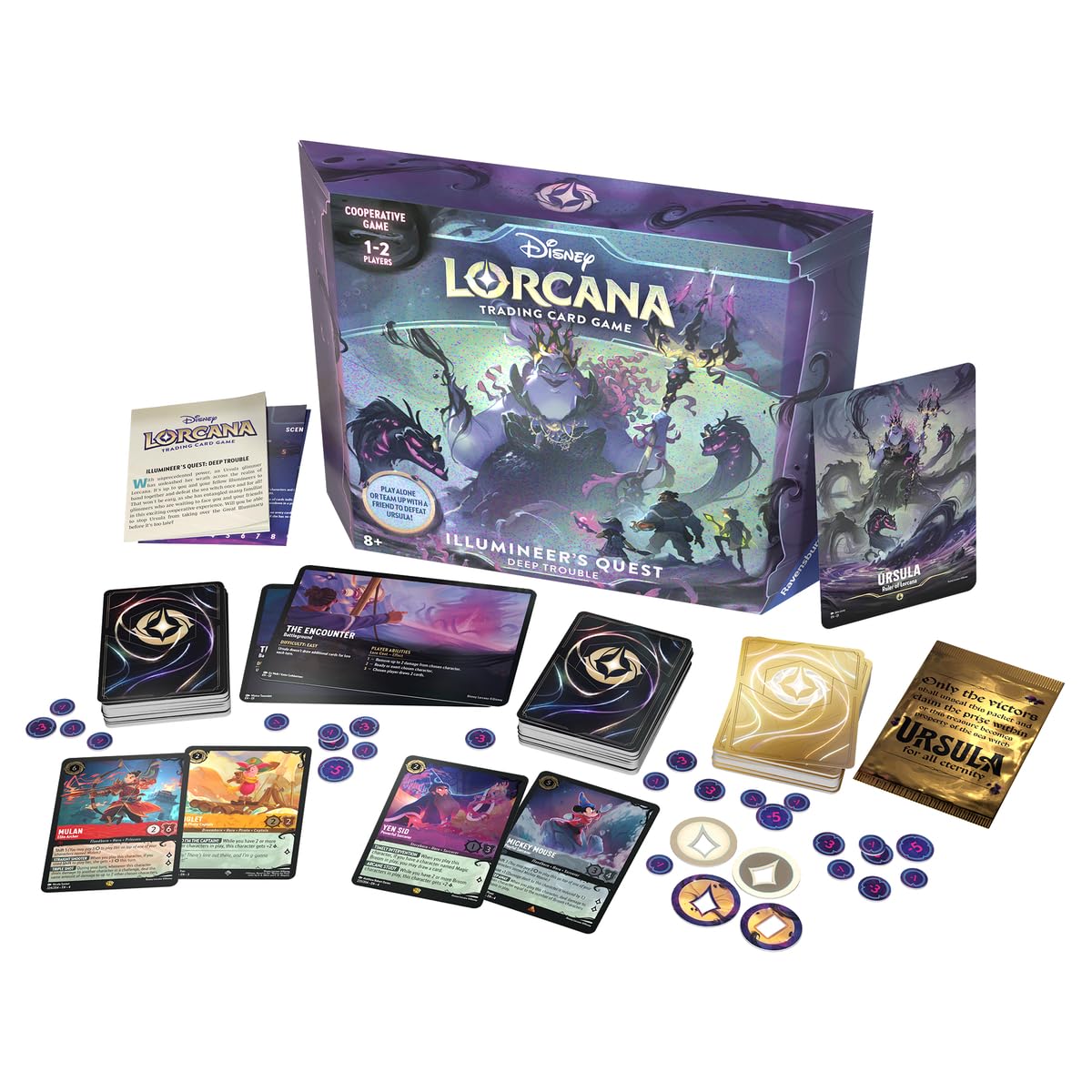 Ravensburger Disney Lorcana Illumineers Quest Deep Trouble playmat enables smooth team play.
