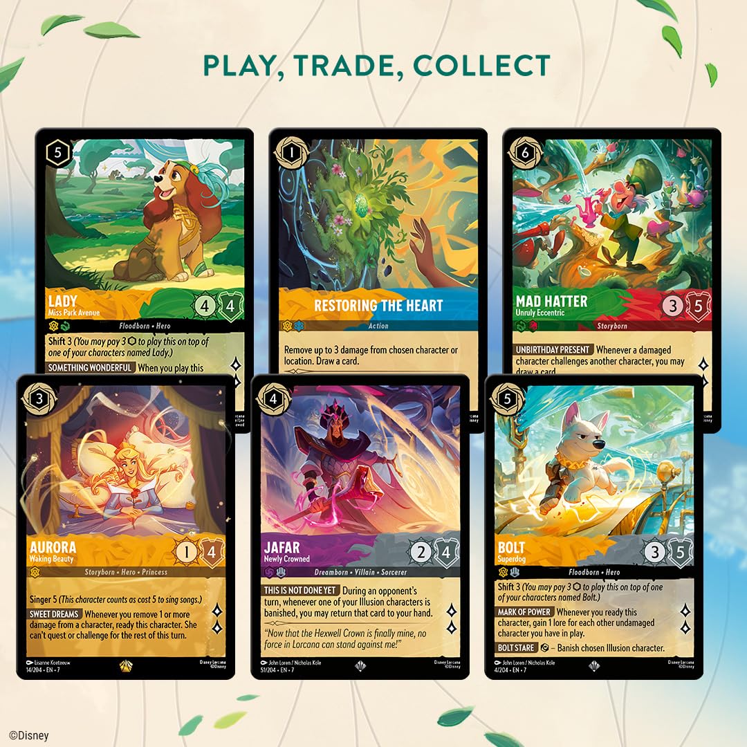 Ravensburger Disney Lorcana Illumineers Trove card-dividers for neat deck organization.