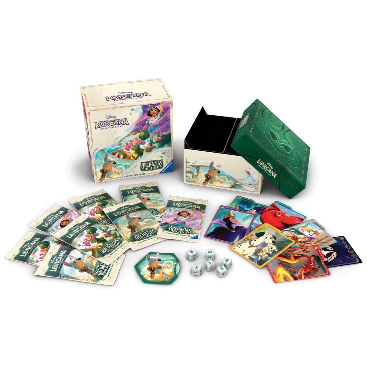 Ravensburger Disney Lorcana Illumineers Trove storage box for secure, stylish card organization.