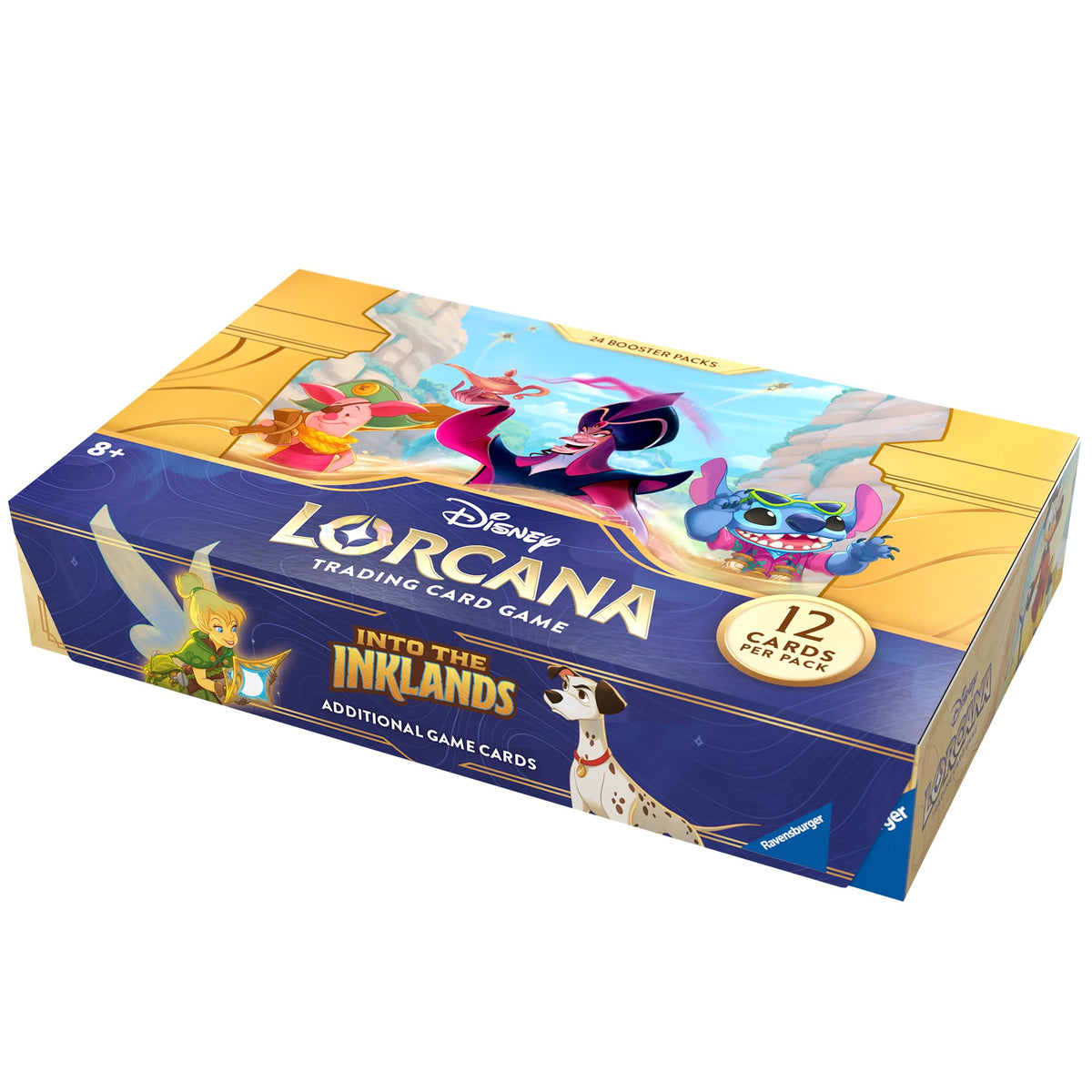 Ravensburger Disney Lorcana Inklands booster pack featuring 12 cards highlights rarity variety and a foil surprise.