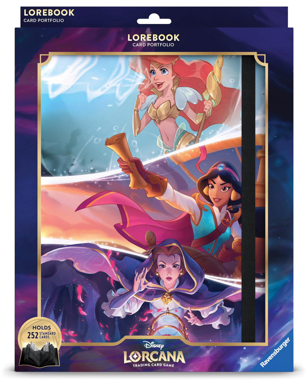Ravensburger Disney Lorcana portfolio uses premium materials for lasting on-the-go card storage.