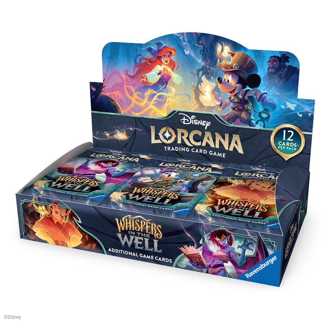 Ravensburger Disney Lorcana Whispers in the Well booster display with 24 packs boosts your collection