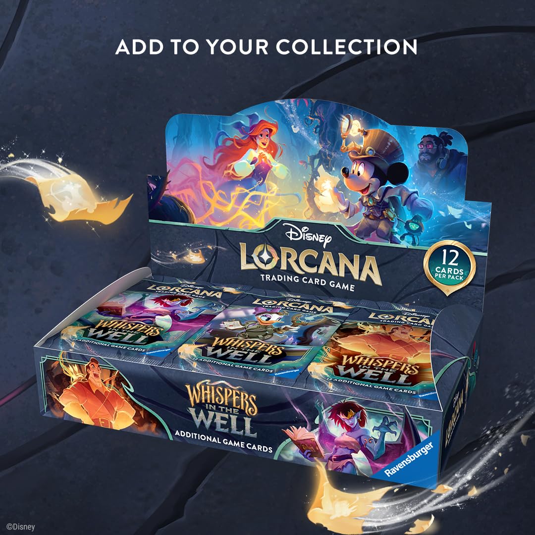 Ravensburger Lorcana card art close-up highlights vibrant illustrations for fans