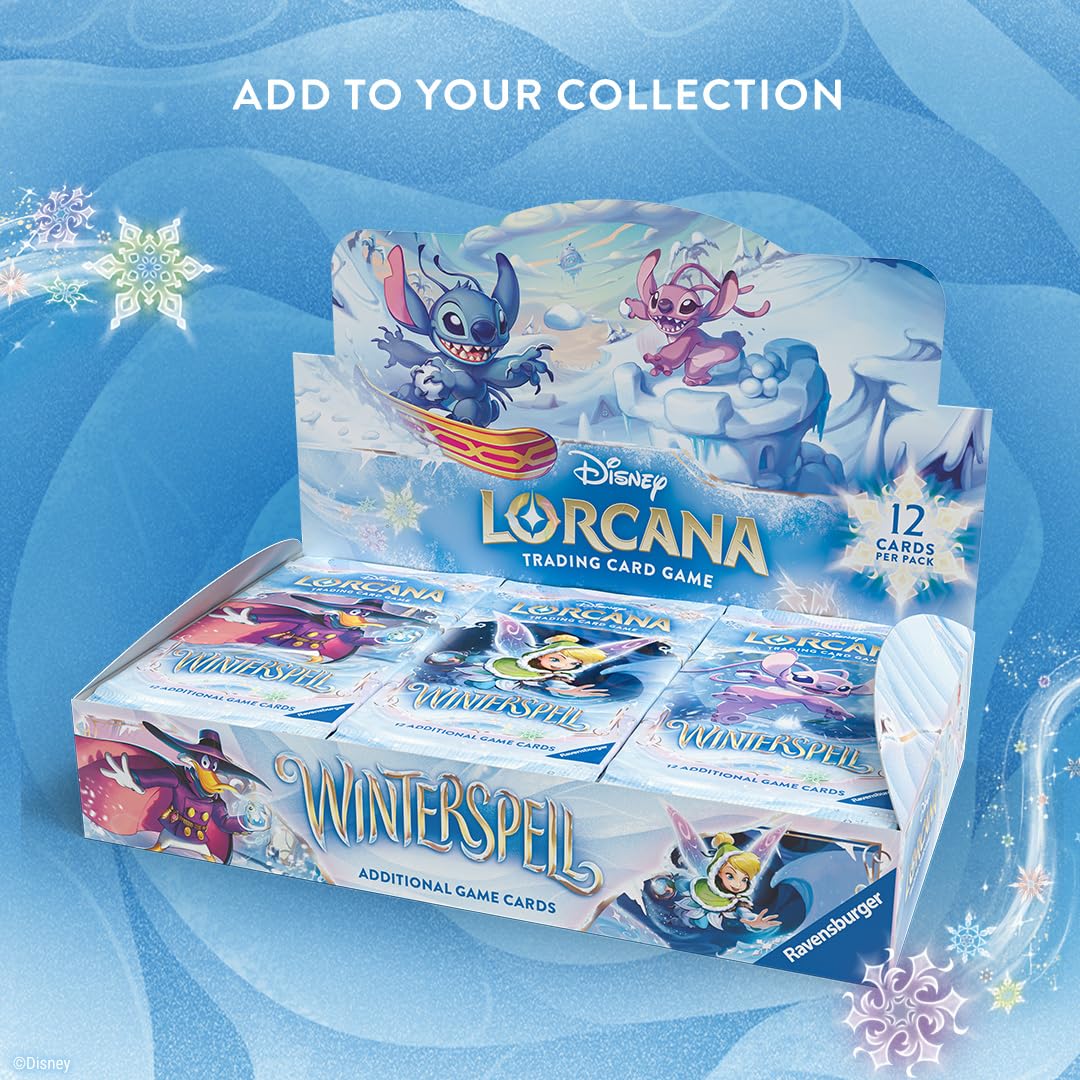 Lorcana Winterspell card artwork featuring iconic Disney characters for deck building