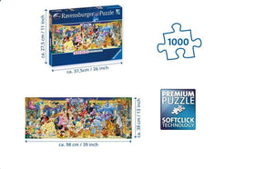 Close-up Ravensburger Disney Panoramic 1000-piece puzzle pieces for immersive concentration