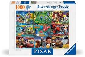 Ravensburger Disney-Pixar 1000-piece puzzle pieces closeup highlighting precise cutting.