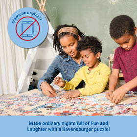 Ravensburger linen finish reduces glare for comfortable viewing while solving.