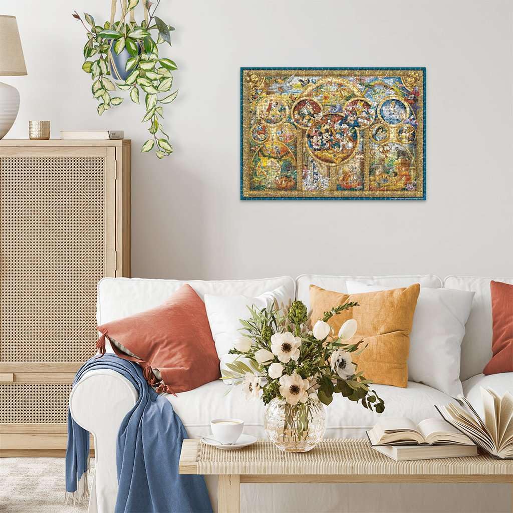 Ravensburger Disney Themes artwork collage showcases iconic characters