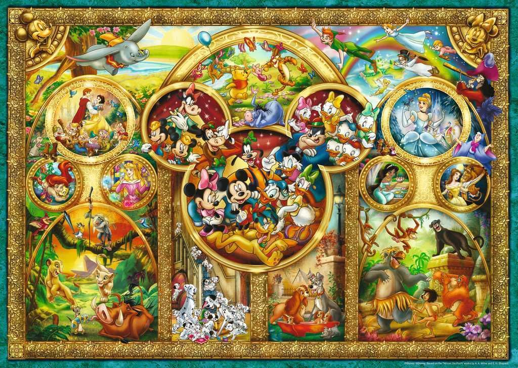 Ravensburger Disney Themes 1000-piece puzzle pieces close-up shows precision interlocking