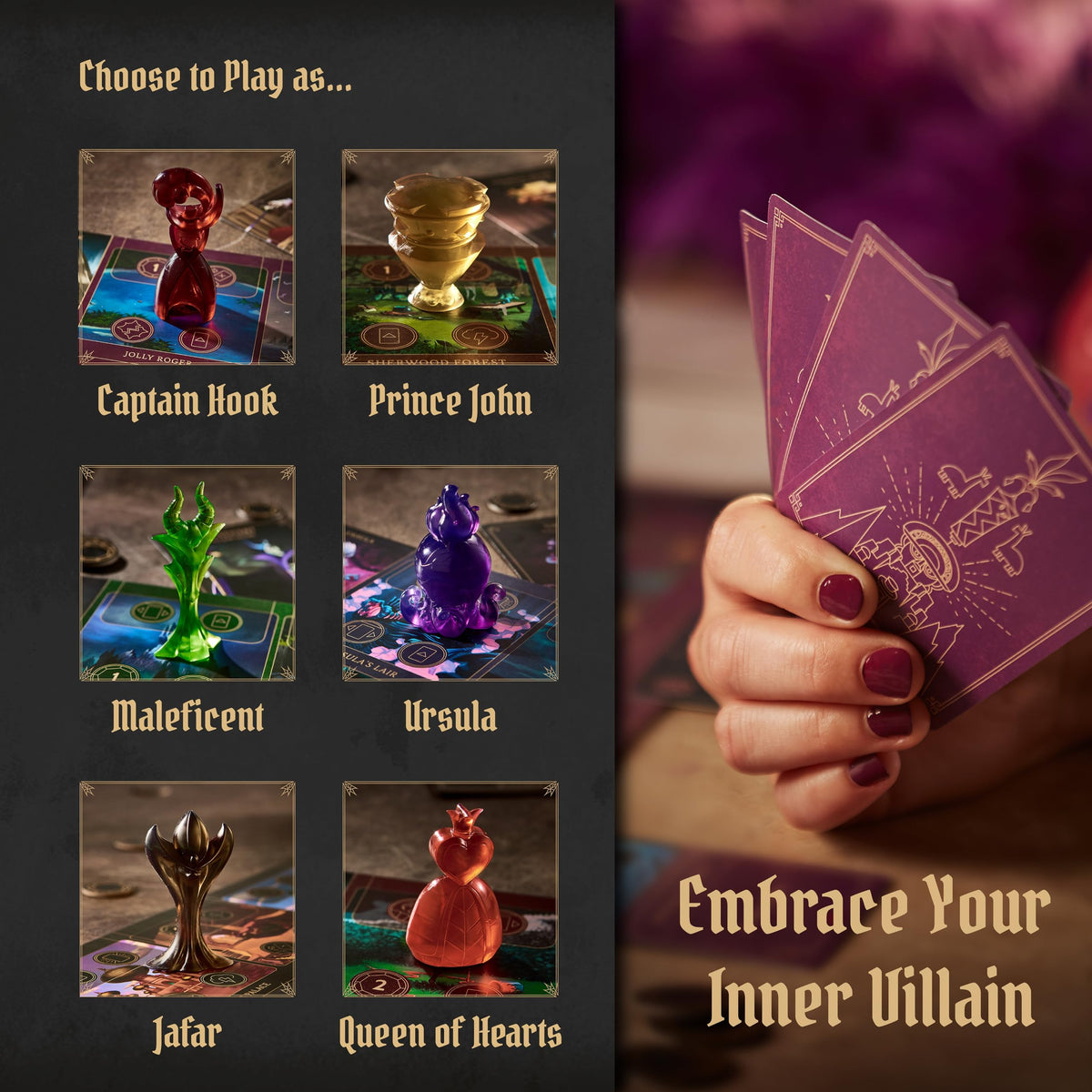 Ravensburger Disney Villainous character figures ready for immersive play.
