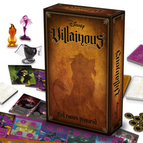 Ravensburger Disney Villainous Evil Comes Prepared box art highlighting iconic villains for display or gifting