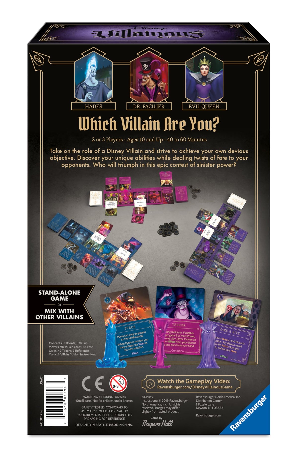 Ravensburger Disney Villainous Wicked to The Core instruction manual helps new players learn.