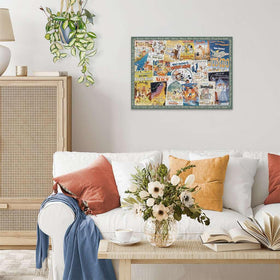 Ravensburger Disney Vintage poster puzzle completed—displayable art for a cozy room ambience