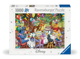 Ravensburger Winnie the Pooh 1000-piece puzzle ensemble, perfect for group puzzling sessions