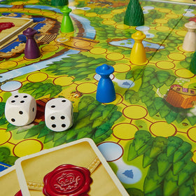 Ravensburger Enchanted Forest treasure tokens close-up for memory and puzzle play