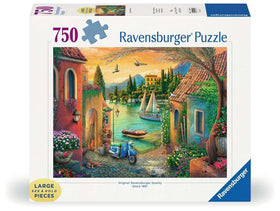 Ravensburger European Villa Views puzzle box for a calming family puzzle session.