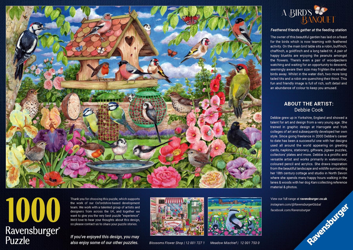 Ravensburger extra-thick board offers durability with a premium feel.