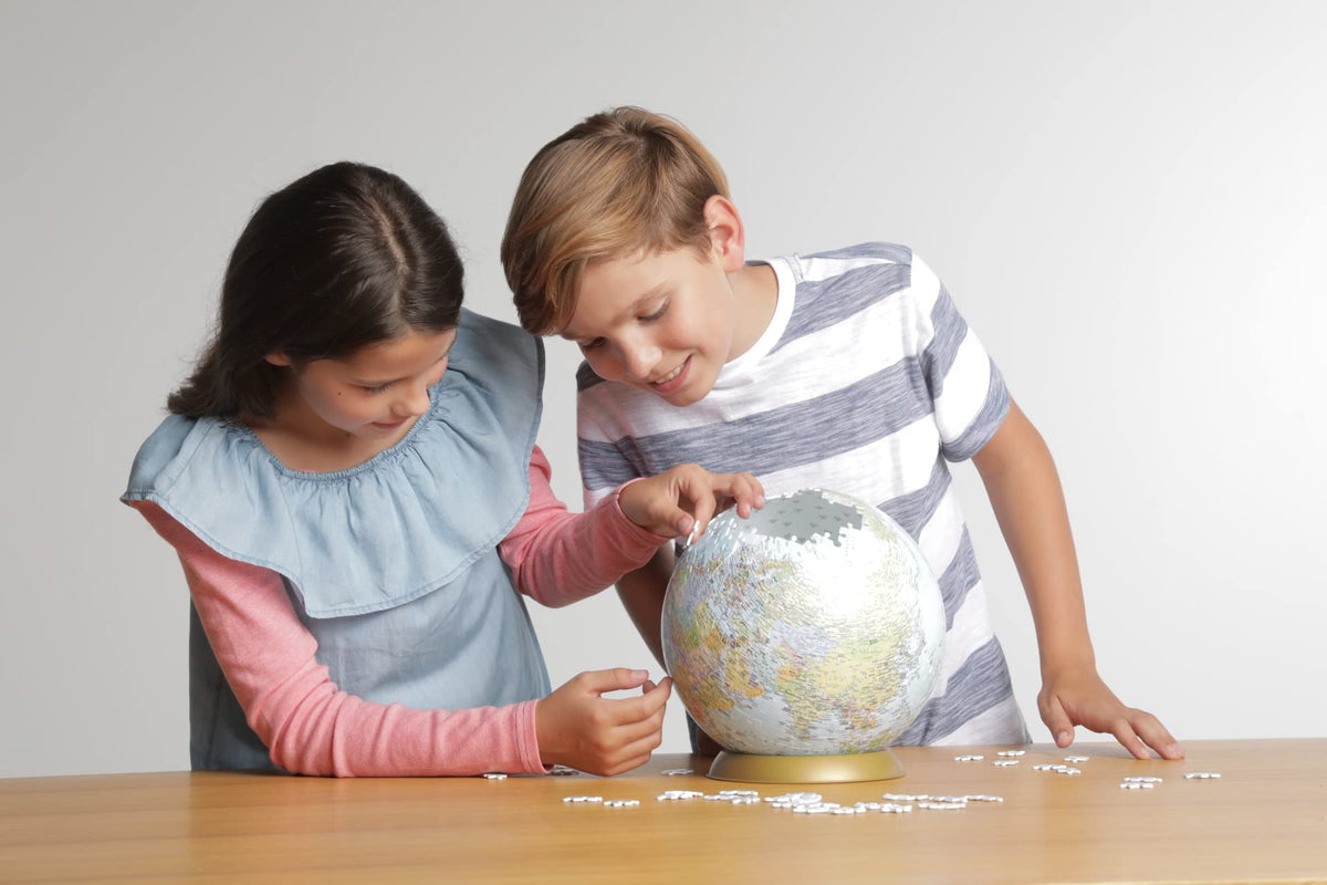 Family-friendly Ravensburger puzzle time fostering collaboration and focus.