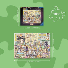 Ravensburger festive feline chaos shows whimsy and charming details.