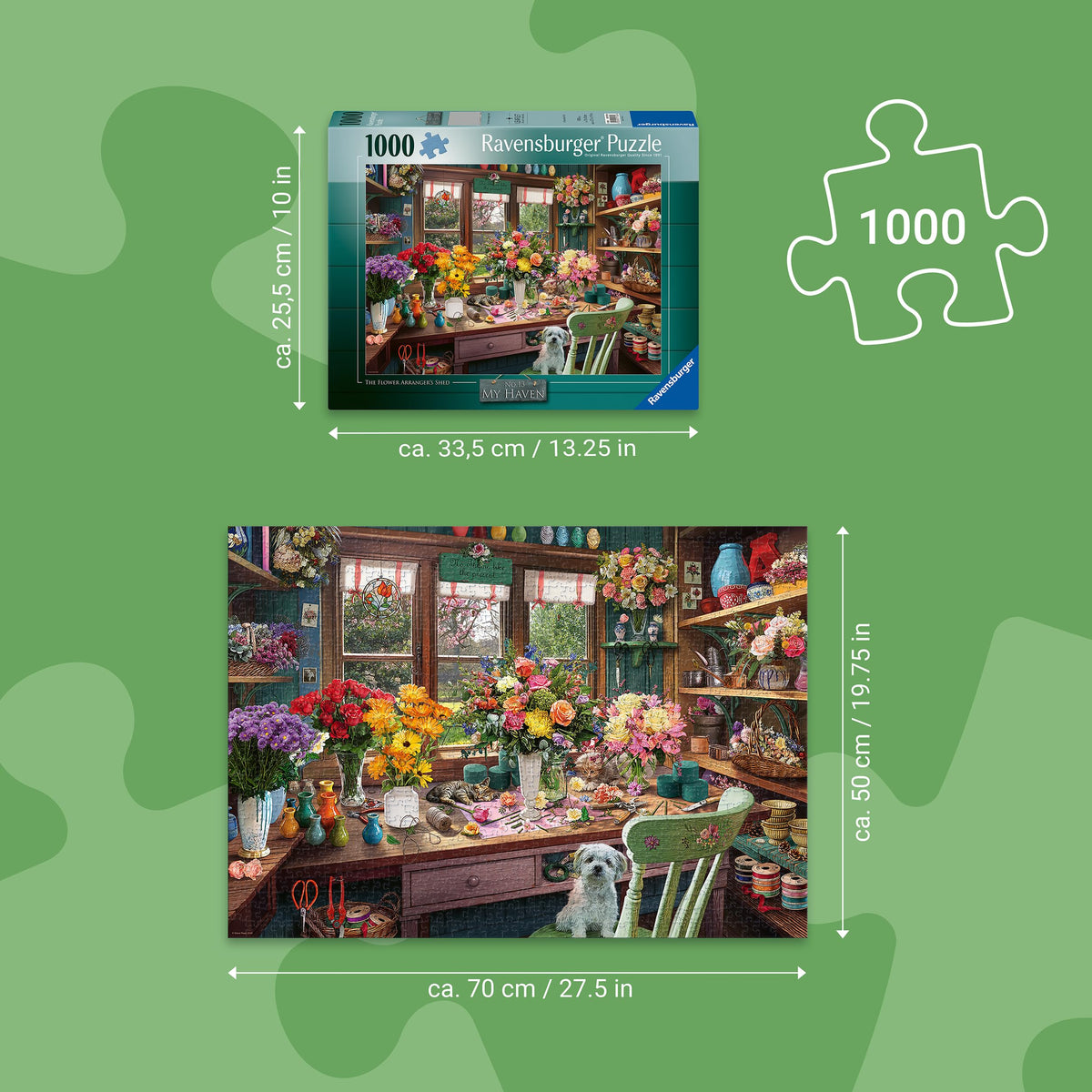 Ravensburger Flower Arranger's Shed softclick pieces enable smooth assembly