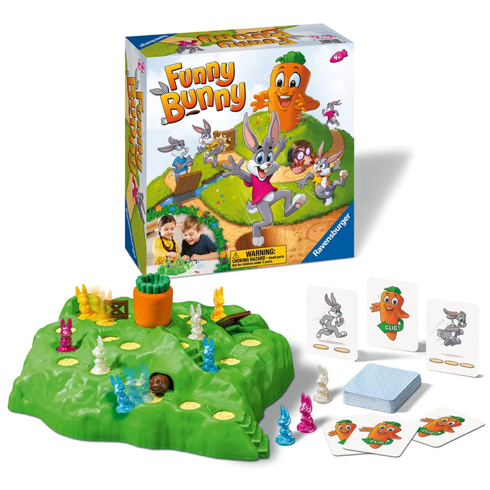 Ravensburger Funny Bunny Game box front inviting family fun and quick setup