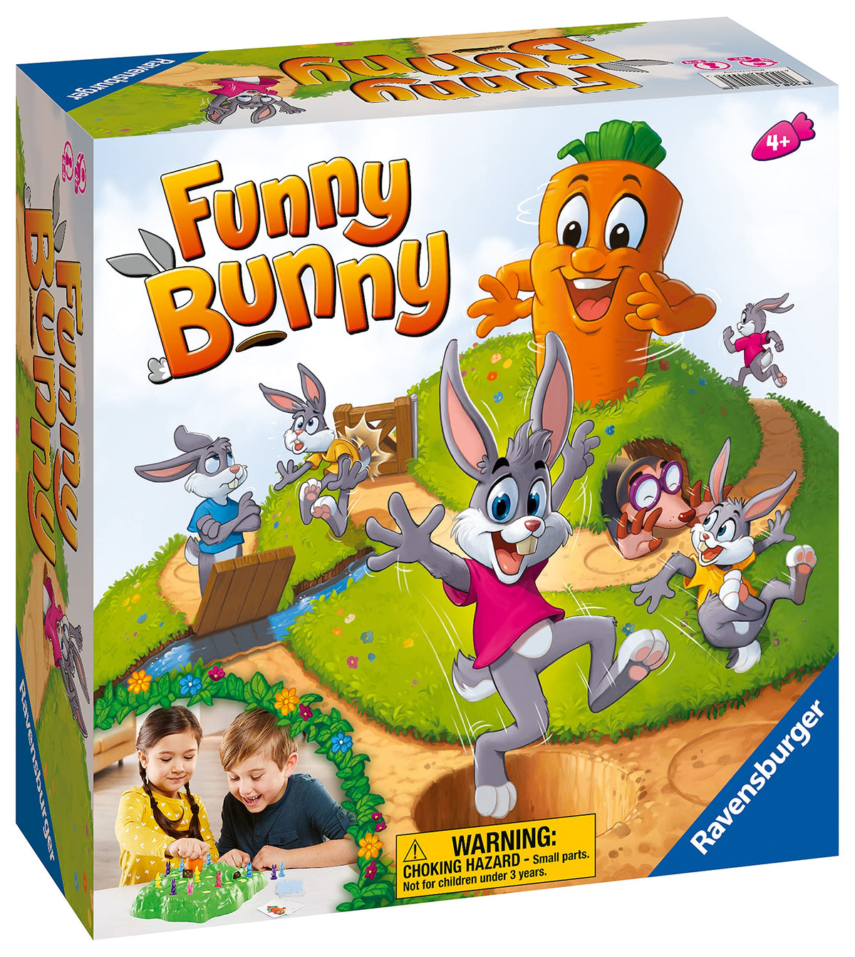 Family game night with Ravensburger Funny Bunny Game setup