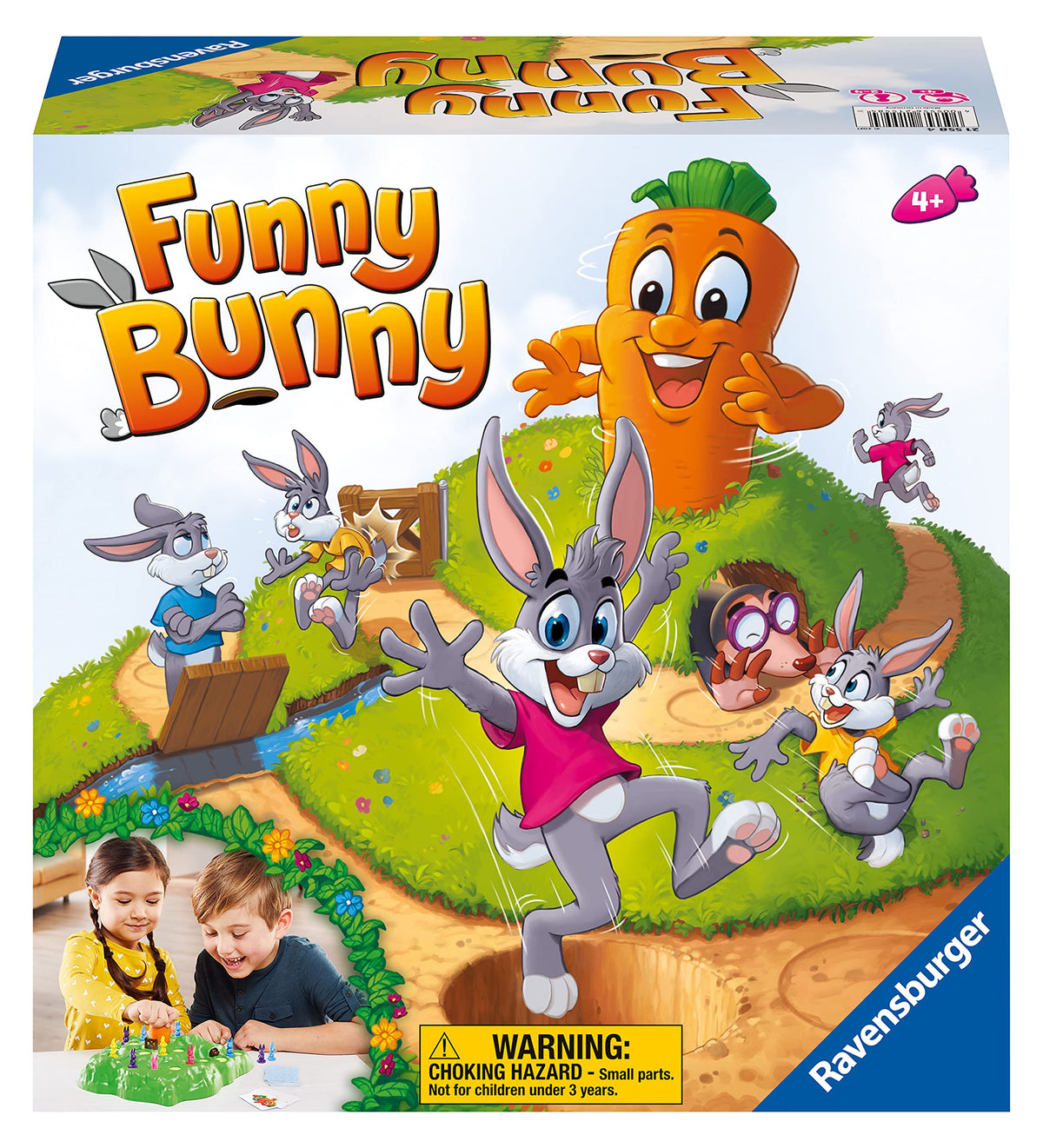 Swinging gate adds timing challenge in Ravensburger Funny Bunny Game