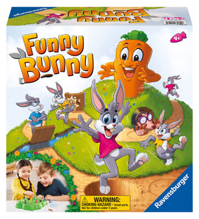 Swinging gate adds timing challenge in Ravensburger Funny Bunny Game