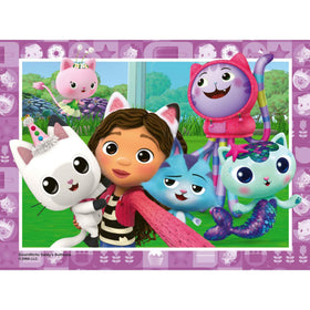 Ravensburger Gabby’s Dollhouse puzzle in box packaging highlighting the 4-in-a-box set.