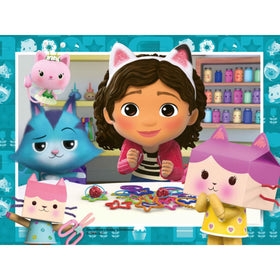 Ravensburger Gabby’s Dollhouse puzzle pieces spread for family puzzle time.