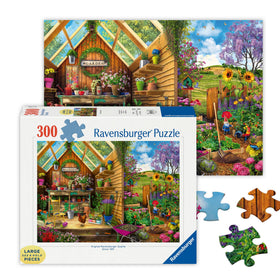 Ravensburger Gardener's Getaway puzzle box with bright art, ideal for calm evenings and mindful focus