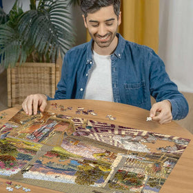 Ravensburger puzzle with glare-free matte finish for comfortable puzzling sessions.
