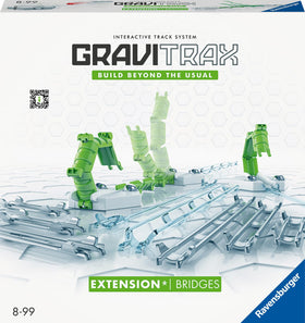 Ravensburger GraviTrax bridges assembly, showcasing modular components for creative marble runs