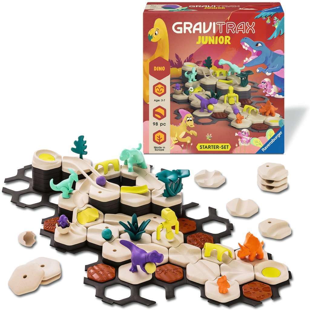 GraviTrax Junior tunnel curves and 3-in-1-curve components for varied marble routes