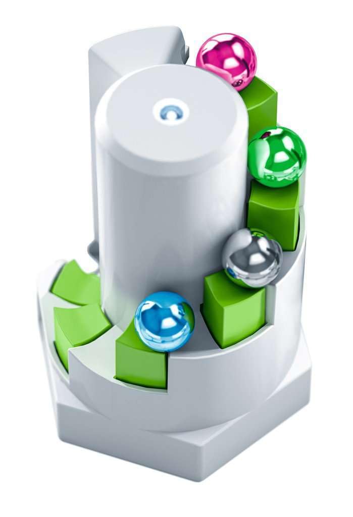 Ravensburger GraviTrax POWER Elevator battery compartment view highlights motorized lift power