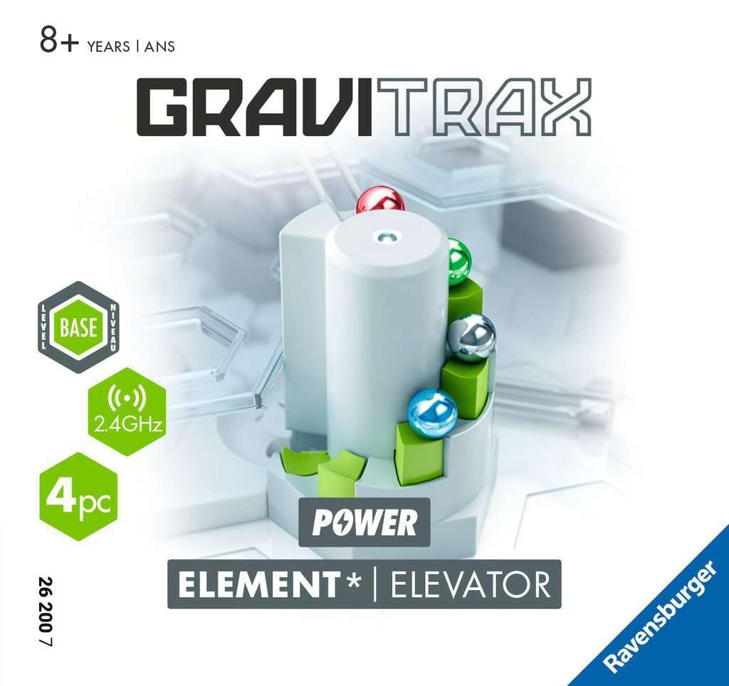 Ravensburger GraviTrax POWER Elevator in action ascending a marble automatically