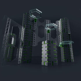 Ravensburger GraviTrax Pro walls, pillars, and balconies layout supports modular play