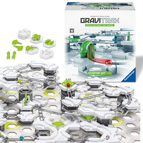 Ravensburger GraviTrax XXL Starter Set assembly area for creative marble runs.