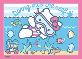 Ravensburger Hello Kitty puzzle pieces close-up highlights vibrant colors for sorting