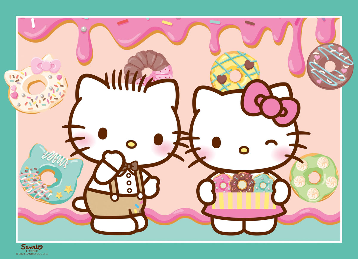 Ravensburger Hello Kitty softclick technology image shows snug fits for confident puzzling
