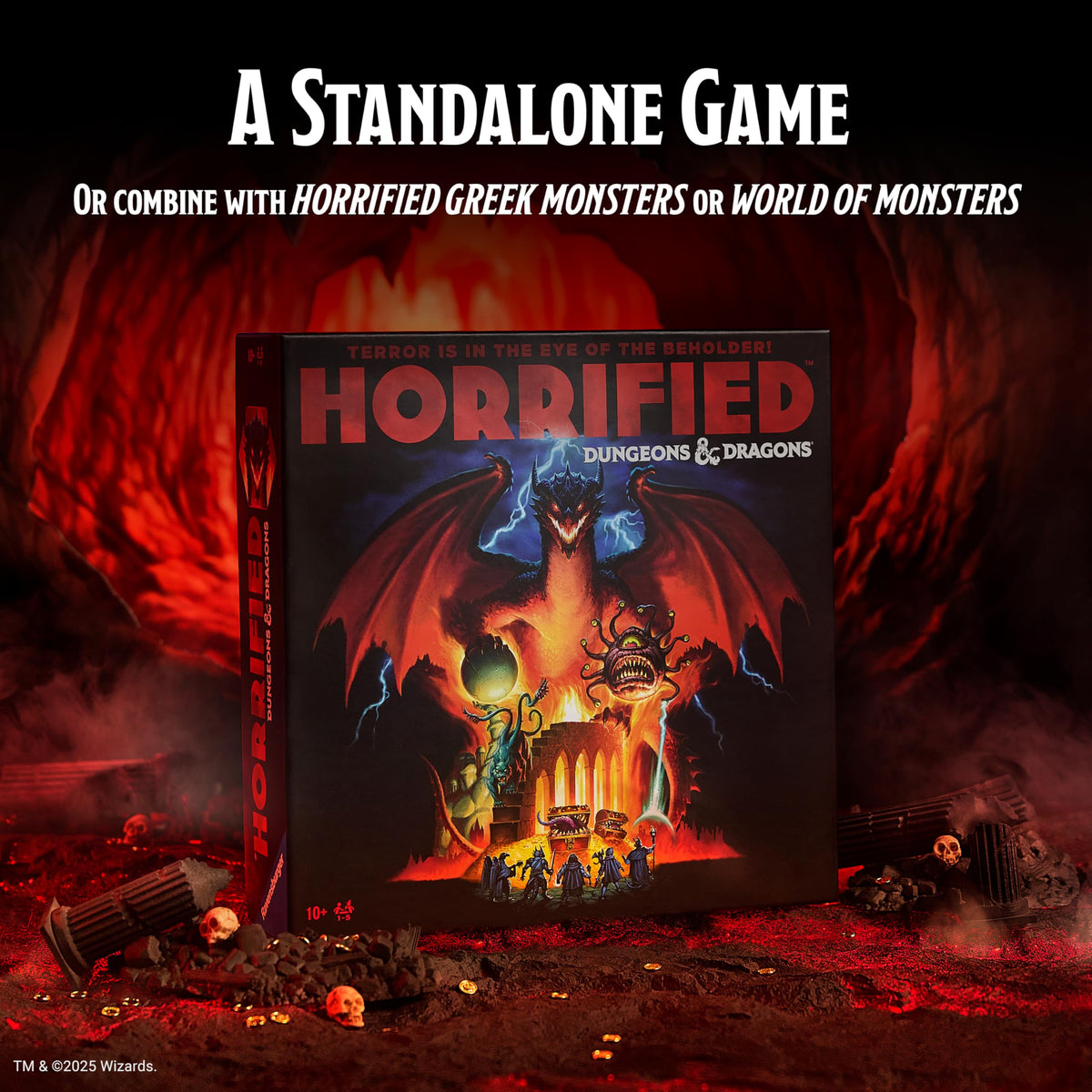 Ravensburger Horrified Beholder miniature enhances thematic strategy and battle planning