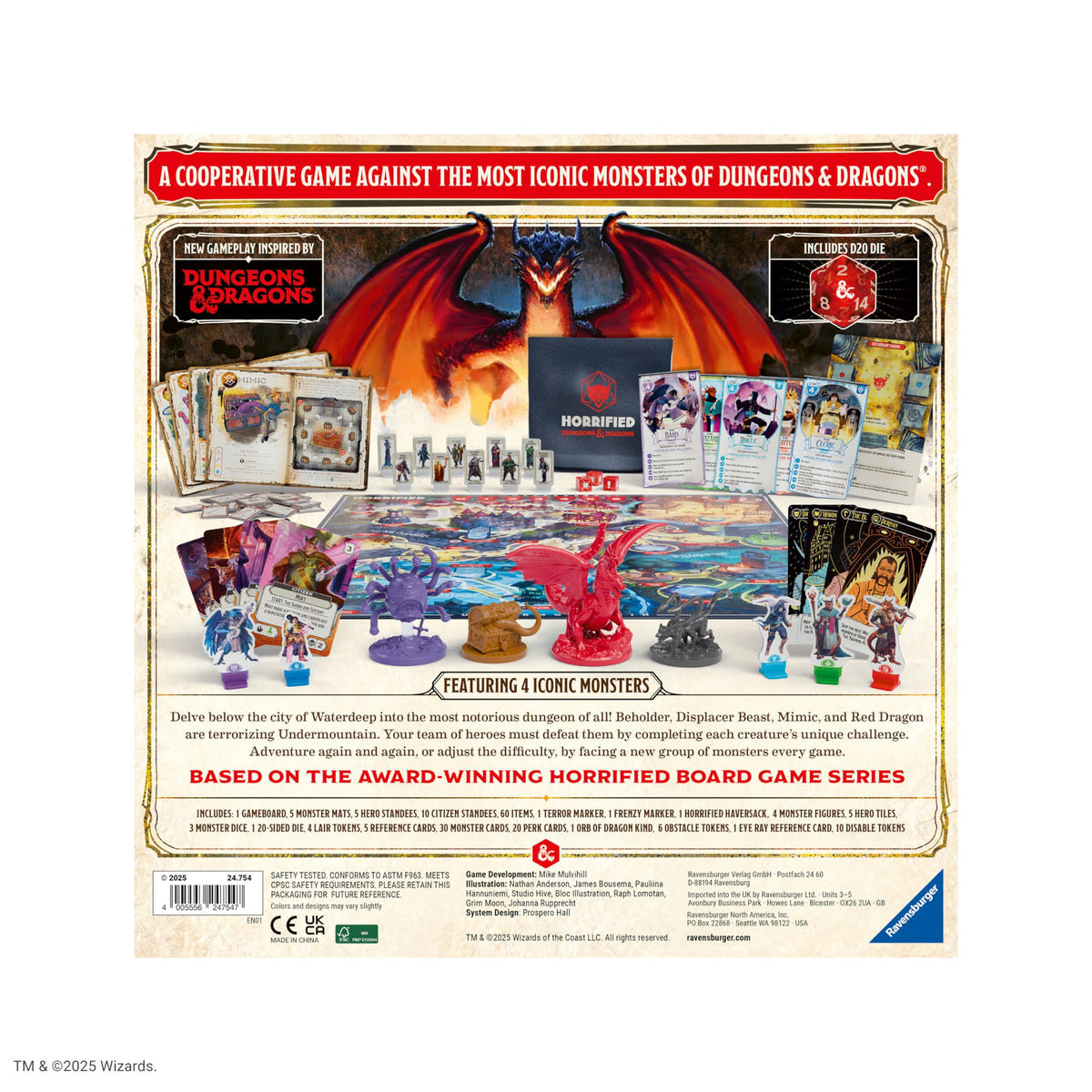 Ravensburger Horrified custom d20 adds authentic dice-rolling tension to sessions