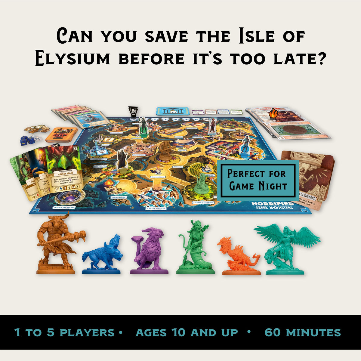 Ravensburger Horrified Greek Monsters Medusa miniature ready for action-packed gameplay