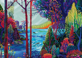 Ravensburger Indigo Forest puzzle cover with deep twilight tones for calm focus