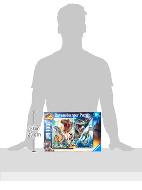 Ravensburger Jurassic World Dominion XXL 100 PC: tiger and elephant habitat supports curiosity and fine motor skills