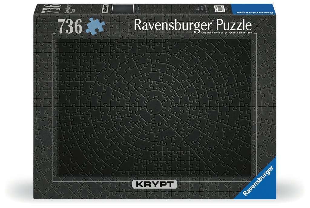 Ravensburger Krypt Black 736-piece puzzle for immersive focus and mastery.